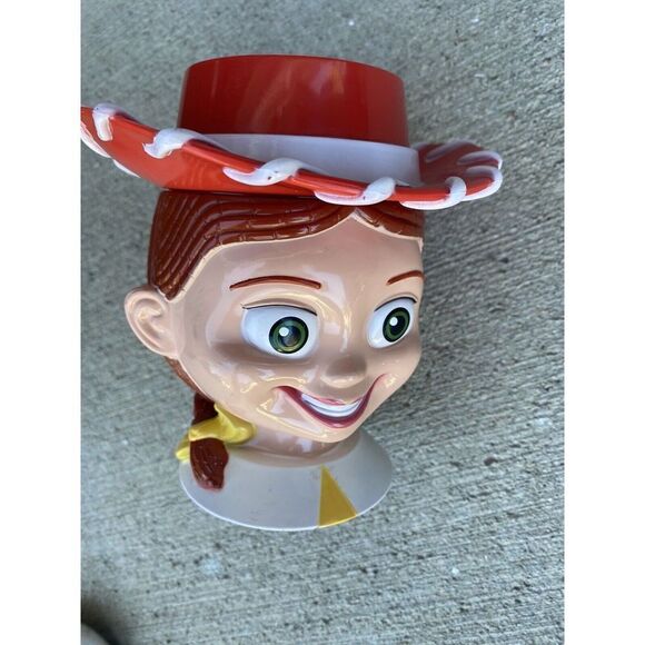Disney Other - Toy Story JESSIE Mug Disney On Ice Plastic Flip Top Cup w Lid Cowgirl Hat Pixar